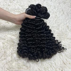 VQHAIR Vente en gros de mèches de cheveux humains vierges bruts birmans Remy, bouclés profondément, grade A, 100g - Product Image 5