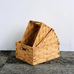 ชุดตะกร้าหวายถักมือ 3 ใบ ตะกร้าเก็บของทำมือ ขายส่ง เป็นมิตรกับสิ่งแวดล้อม ผลิตในเวียดนาม - Product Image 2