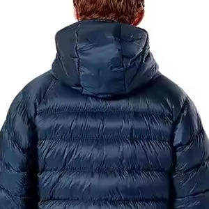 Custom Printed <b>Winter</b> Puffer Jacket Stand <b>Warm</b> Windproof Hoodie Zipper Closure Casual Insulated Jacket Woven Techniques Feather - Product Image 3