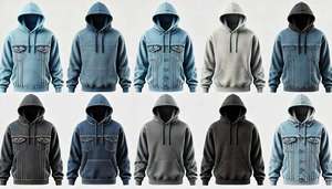 Haute qualité solide couleur personnalisée à manches longues sweats à capuche hommes surdimensionné confortable deux tons marque privée à capuche pour adultes - Product Image 6