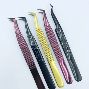 Fabricant de pinces d'extension de cils en acier inoxydable pince à cils plaquée couleur titane personnalisée étiquette privée approvisionnement OEM - Product Image 5