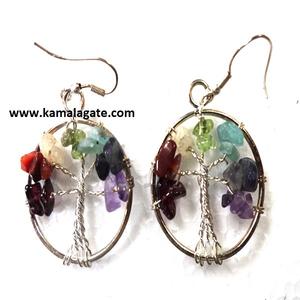 Natural 7 Chakra piedra árbol plateado colgante de acero inoxidable Metal Cruz patrón encanto colgantes de moda encantos - Product Image 6