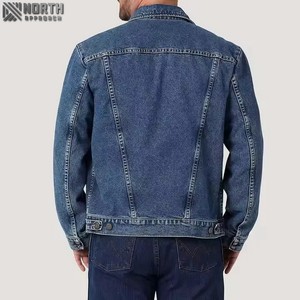 2025 meilleure qualité hommes High Street décontracté Denim veste Logo personnalisé support hiver respirant OEM Service - Product Image 4