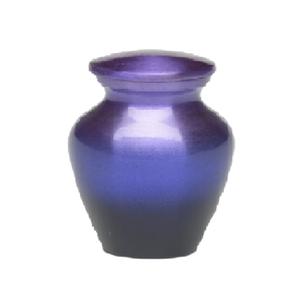 High Quality Brass Cremation <b>Keepsake</b> Urns With Shiny Purple Color Finished Metal Funeral Urns For Human <b>Ashes</b> - Product Image 1