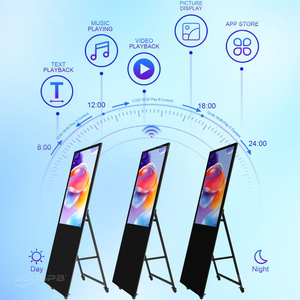 360SPB IPI49A 49 inch LCD binnenreclamescherm digitaal reclamebord met wielen 4K optie touchscreen winkelcentrum detailhandel - Product Image 3