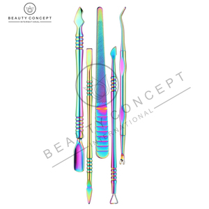 Empujador de cutículas de uñas con su propio logotipo, uso de salón de buena calidad para el cuidado de las uñas, removedor de piel muerta, empujador de cutículas de acero, respetuoso con el medio ambiente - Product Image 3