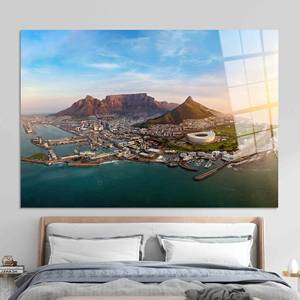 Toile imprimée : vue sur le paysage urbain de Cape Town, décoration intérieure, ART SUR VERRE TÉMPERÉ - Product Image 1