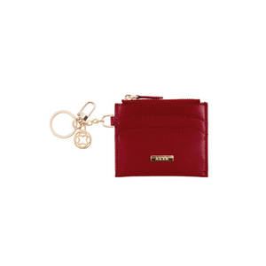 Tarjetero de Cuero Rojo con Cadena para Colgar - Product Image 1