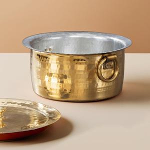 Patila ทองเหลืองพร้อมบุษราคัมทองเหลืองที่เข้ากันเหมาะสำหรับการปรุงอาหารอินเดียแบบดั้งเดิมที่มีเสน่ห์เหนือกาลเวลา - Product Image 4