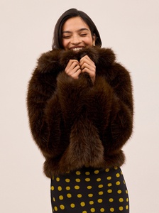 Wholesale <b>Winter</b> Warm Long Furry Vegan Fur Coat Women Faux Fur Jacket Coat Short Style <b>Winter</b> Clothes - Product Image 6