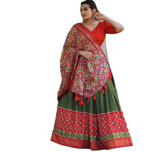 งานพิมพ์ดิจิตอลผ้าไหม Doola ของนักออกแบบล่าสุด Lehenga Choli โดย Fab Zone - Product Image 1