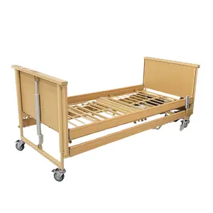 מיטת טיפול בית חולים מיטת קשישים מחיר מפעל עם עץ מטופל מיטת בית חולים מתקפלת ציוד בית חולים לניתוח רפואי
