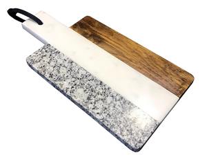 Tabla de cortar de mármol ecológica hecha a mano accesorio de cocina artesanal para decoración del hogar - Product Image 2