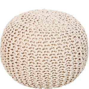 Taburete de macramé blanco con forma de bola redonda, mesa decorativa para interiores y exteriores, Sala de habitación de niños y adolescentes, novedad - Product Image 5