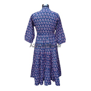 Vestido Midi Casual Ecológico para Mujer, Cómodo, Ligero, Estampado Floral Digital, Algodón Transpirable, Elegante, Lavable, Natural - Product Image 6