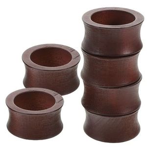 Rond de serviette en bois sculpté unique pour centre de table de salle à manger fêtes de mariage décoration d'inspiration ferme rustique - Product Image 1