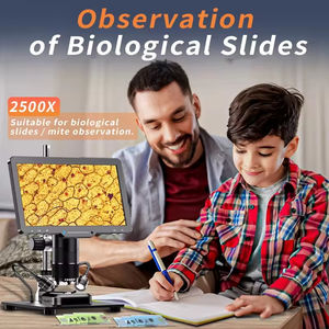 <span class=keywords><strong>Microscope</strong></span> numérique à mise au point manuelle OEM 2K HD 10,1 pouces <span class=keywords><strong>LCD</strong></span>, 3 objectifs, 2000X, caméra d'<span class=keywords><strong>inspection</strong></span> portable, <span class=keywords><strong>microscope</strong></span> vidéo LED USB - Product Image 5