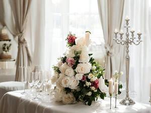 Elegante candelabro plateado de 5 brazos, perfecto para decoración navideña y ocasiones especiales, agrega calidez y estilo a su hogar - Product Image 6