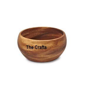 Juego de 4 cuencos de madera para servir ensaladas con calidad superior Tazón de dulces para ensaladas de tamaño personalizado al precio más bajo - Product Image 4