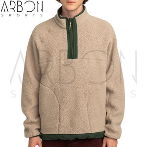 2025 OEM ODM Service demi fermeture éclair bonne qualité Logo personnalisé confortable nouveau taux de gros à la mode Sherpa polaire vestes - Product Image 3