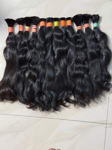 100% vendeurs de cheveux crus indiens naturels 100% extensions de cheveux humains vierges non transformés à cuticule alignée double vague d'eau dessinée - Product Image 4