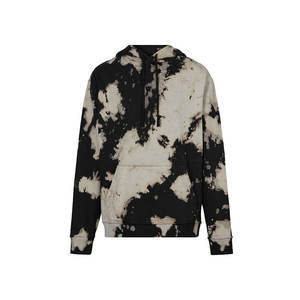 เสื้อฮู้ดผ้าฟลีซแบบสวมหัวย้อมสีโอเวอร์ไซส์ผ้าฝ้าย100% น้ำหนักเบากำหนดเองฤดูหนาว - Product Image 1