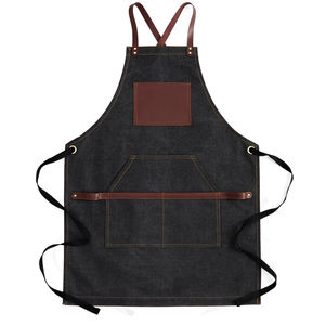 High Quality Cotton Baker <b>Apron</b> Custom Logo <b>Kitchen</b> Chef Barista Canvas <b>Apron</b> Adjustable Bbq Garden Embroidered <b>Aprons</b> Delantal - Product Image 1