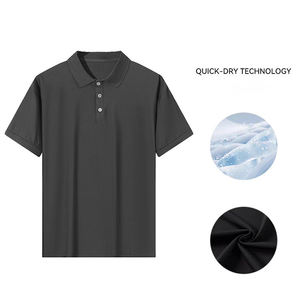 Venta al por mayor de fábrica de verano para hombres para Polo sudadera de negocios Casual manga larga Camiseta bordada estampado corto - Product Image 5
