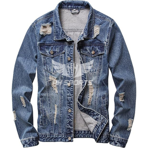 Vestes d'hiver pour hommes Premium Slim Fit Denim, Ripped Vintage Jean Jackets et Trendy Streetwear Windbreakers - Product Image 1