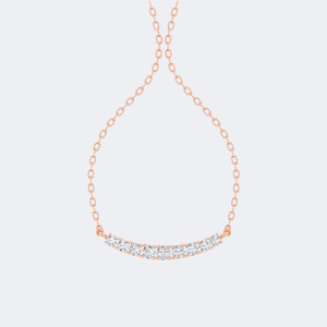 Collar con colgante de barra curva con engaste de puntas brillantes redondas de 1.00 quilates - Product Image 3