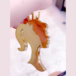 Nueva joyería fina de moda colgantes y dijes de corte redondo colgante de diamante Moissanite colgante de plata de ley 925 - Product Image 2