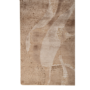 Aprezo Hand Knotted <b>Wool</b> & Bamboo Silk Rug <b>Red</b> & Orange with Abstract Pattern AKWB-3649 for Home Use - Product Image 4