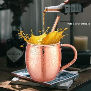 Taza de Cobre Puro Ecológica de Gran Capacidad, Diseño Personalizado, Textura Martillada a Mano, Uso Resistente, Precio al por Mayor - Product Image 3