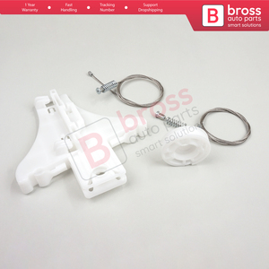 Kit de reparación de regulador de ventana BWR262 puerta trasera derecha para Pas. Sat B5 B5.5 3B 3BG Skoda Superb MK1 B5 3U 3B5839462 Bross Auto Parts - Product Image 4