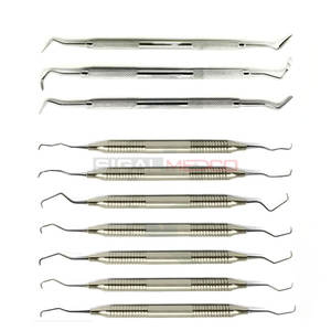 Gran oferta, juego de curetas Gracey con mango hueco Dental de 10 piezas, 7 con 3 cuchillos periodontales, instrumentos médicos alemanes CE ISO - Product Image 5