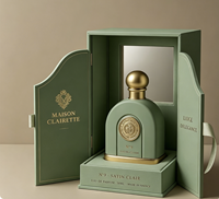 Boîte à parfum rigide haut de gamme personnalisée, boîte cadeau à rabat de couleur Morandi premium avec insert en éponge pour flacons de parfum