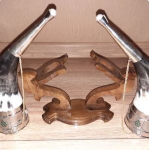 Mug en corne de Viking poli, artisanal de haute qualité, en matériau organique, style nautique personnalisé, motif animalier, idéal comme cadeau - Product Image 4