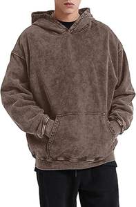 Sudadera con capucha de lavado ácido personalizada Sudadera con capucha de lavado ácido de moda y transpirable color sólido multicolor logotipo personalizado sudaderas con capucha lavadas con ácido - Product Image 3