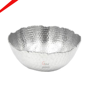 L'argent de luxe de bol de portion de bords de fleur de conception fini pour la maison - Product Image 5