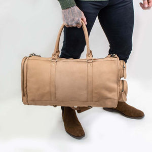 Bolsa de Viaje de Fin de Semana para Hombre, de Cuero Genuino, Ligera, Duradera, Personalizada al por Mayor, de Lujo, Deportiva, con Forro de Poliéster - Product Image 3