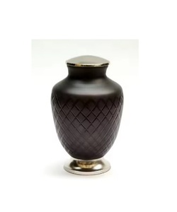 Urna Grande de Aluminio Estilo Art Deco, Hecha a Mano, Ecológica, Color Gris Pizarra, para Cenizas Humanas de Adultos - Product Image 6