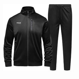 Polyester fabric Men's <b>Sports</b> Running Tracksuit Set <b>Long</b> <b>Sleeves</b> Quick Dry Fitness Sets Add Your Own Personalized Logo/Label - Product Image 1
