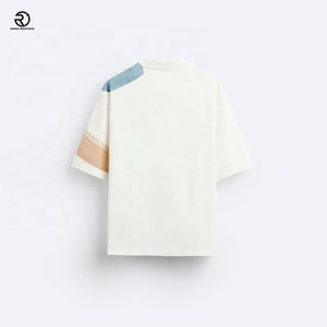 Personalizado de gran tamaño gota hombro pesado algodón orgánico impreso camisetas fabricante Boxy recortada camiseta para hombres - Product Image 6