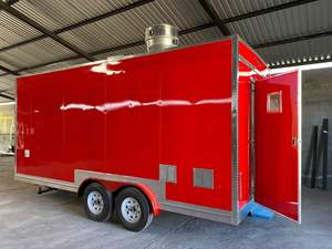 Nouvelle Conception Remorque Mobile de Restauration Rapide Entièrement Équipée en Fibre de Verre avec Barbecue et Évier pour Hamburgers, Bonbons et Frites - Product Image 2