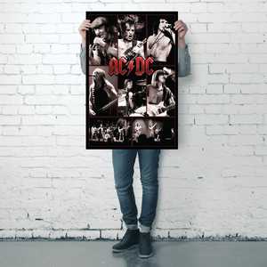 Póster moderno de AC/DC para decoración de pared con marco negro - Product Image 1