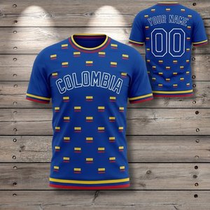 Maillot de football unisexe Coupe du Monde Colombie 2023, motif drapeau, pour les fans de football, accessoire de jour de match, cadeau, plusieurs tailles - Product Image 1