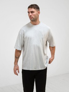 Cómoda Camiseta con cuello redondo para hombre, manga corta, ropa deportiva, ropa deportiva, camiseta de gran tamaño para hombre, camiseta lisa - Product Image 4