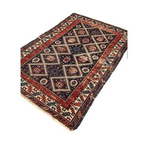 Alfombra de Yute Geométrica Azul Aalam, Alfombra Grande de Lana de 9x12 para el Hogar, para la Entrada, Junto a la Cama o el Pasillo-Paem-1388 - Product Image 2