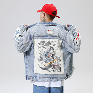 Vestes en jean pour hommes tendance, style streetwear, hiver - 100% coton, tailles et couleurs personnalisables, respirantes, écologiques, haute qualité - Product Image 5