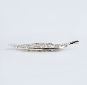 Plat de service élégant fait à la main plaqué argent personnalisé pour la maison hôtel restaurant dessus de table fruits secs dattes servir - Product Image 4